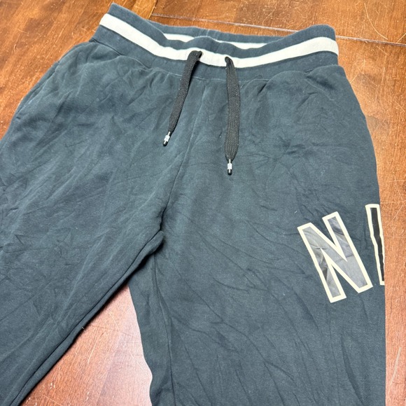 Nike Air Men Black Jogger Sweatpants Fleece‎ Lined Size Medium 30x30 - Picture 2 of 10